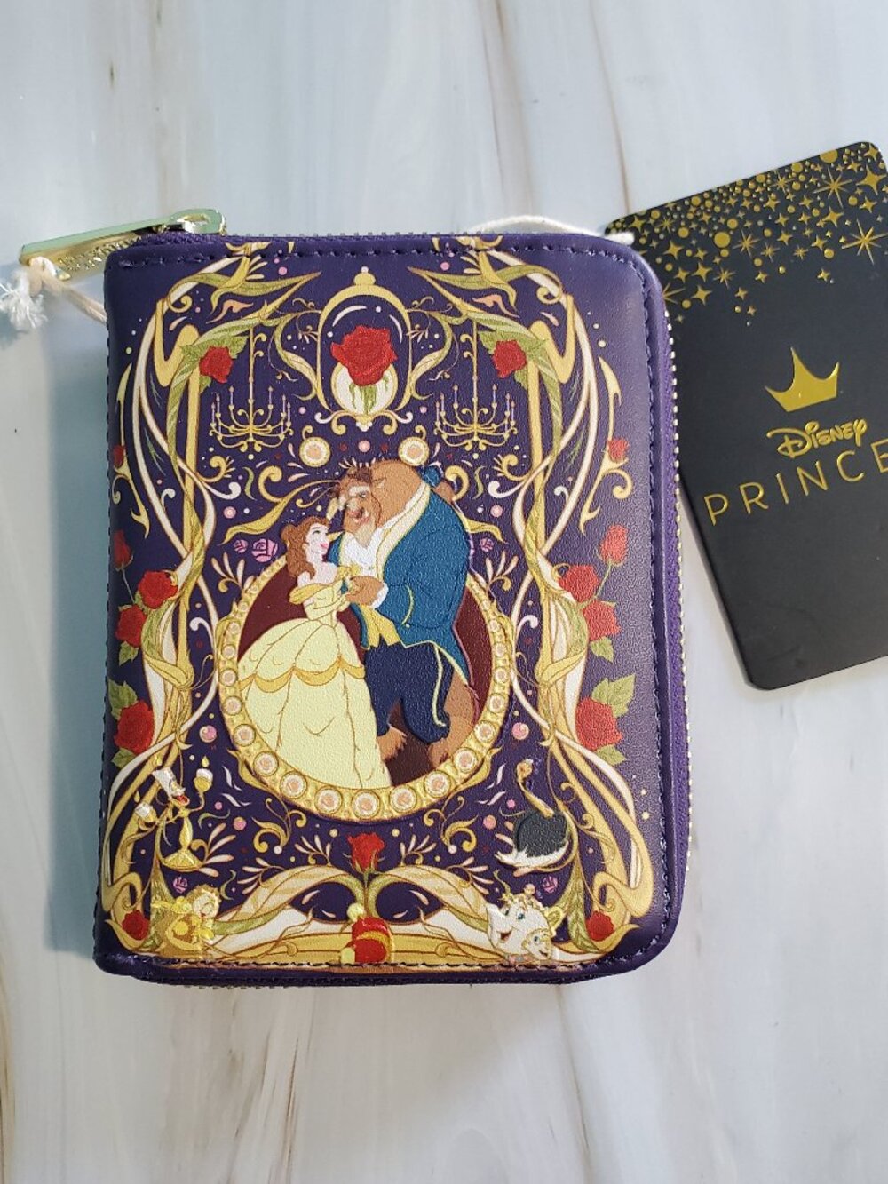 NWT Loungefly x Disney Beauty and the Beast Mini Cardholder Wallet